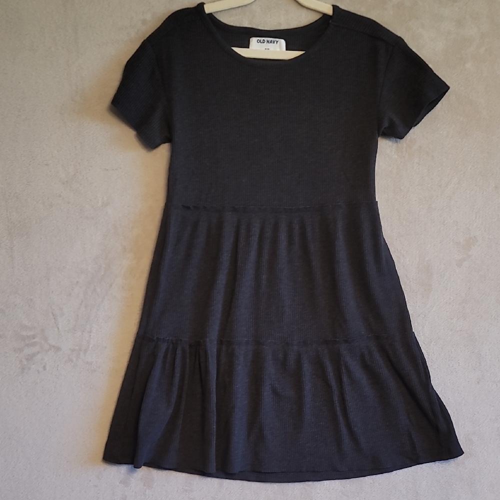 Old Navy Kids Charcoal Ribbed Dress Size Medium